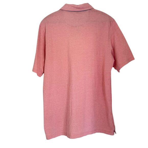 Johnston & Murphy Heathered Pink Polo Shirt Size Large - Picture 2 of 5